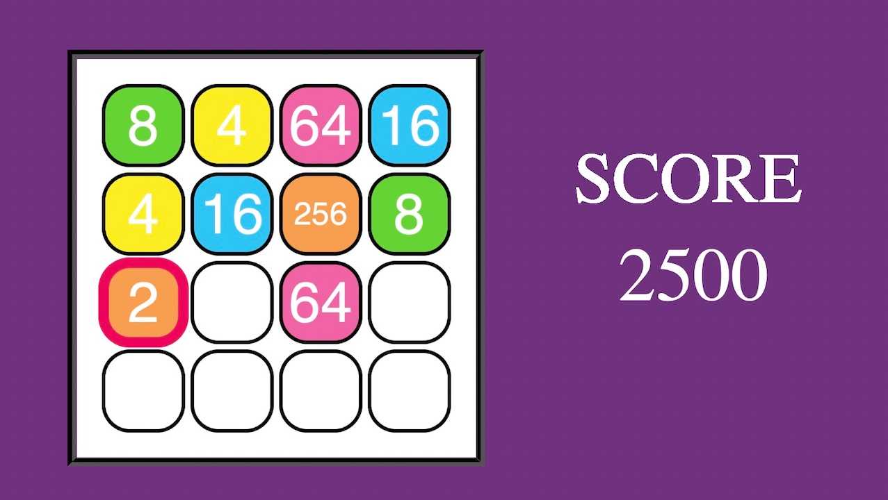 "Sliding puzzle game 2048" code example